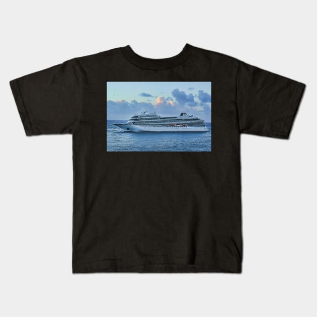 Viking Sea Cruise Ship Kids T-Shirt by tgass